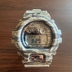 Casio G-Shock Digital Watch in Gray Camouflage
